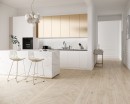 Paradyż Ceramika Heartwood Latte Struktura 19,8x119,8 płytki drewnopodobne gresowe