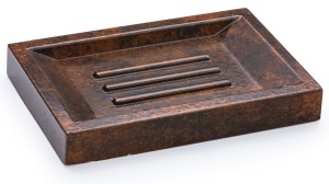 SVIS DESIGN Mydelniczka betonowa 15 cm SIRIUS SMOKED METAL czarno - miedziana