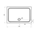 Ravak Gigant Pro Chrome brodzik 80x120x3 XA04G401010  prysznicowy biały