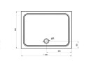 Ravak Gigant Pro Chrome brodzik 90x120x3 XA04G701010 prysznicowy biały