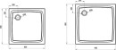 Ravak Perseus Pro Flat brodzik 90x90x3 XA037711010 prysznicowy biały