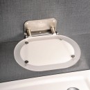 Ravak Clear/Stainless siedzisko prysznicowe 37,5x41 B8F0000029 białe