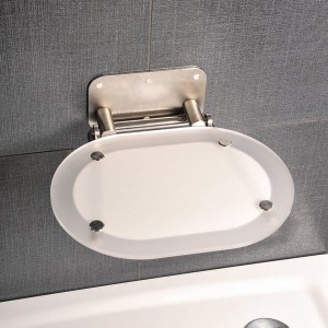 Ravak Clear/Stainless siedzisko prysznicowe 37,5x41 B8F0000029 białe