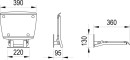 Ravak Ovo-B II-Clear/Black siedzisko prysznicowe 36x36 B8F0000059 czarne