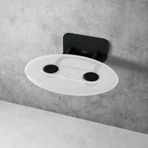 Ravak Ovo-P II-Clear/Black siedzisko prysznicowe 35x41 B8F0000056 czarny
