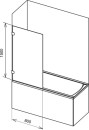 Ravak Brilliant BVS1-80 7U840A00Z1 chromowany parawan nawannowy