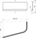 Ravak Panel A Chrome 160x105 R Snowwhite CZA6100A00 do obudowy wanny biały