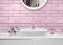 Monopole Boreal Pink Mat 7,5x28 płytki ścienne cegiełka