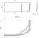Ravak Panel A Rosa 95 R 150 cm Snowwhite CZ56100A00 do obudowy wanny biały
