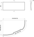 Ravak Panel Asymmetric 150 R CZ45100000 do obudowy wanny biały