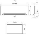 Ravak Panel Boczny U 80 R City orzech X000001067 do obudowy wanny