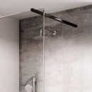 Ravak Walk-In zestaw wsporników i uchwytów W SET-Uni Free/Wall Black do kabiny prysznicowej GWD010003023 czarny
