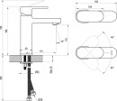 Ravak Chrome CR 014.00BL X070428 bateria umywalkowa wysoka stojąca jednouchwytowa czarna