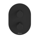 Ravak Chrome CR 063.00BL.O2 X070432 bateria wannowa dwuuchwytowa podtynkowa termostatyczna czarna