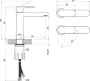 Ravak Eleganta BeCool EL 012.01CR X070409 bateria umywalkowa jednouchwytowa stojąca chrom