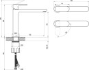 Ravak Eleganta BeCool EL 014.21GB X070416 bateria umywalkowa jednouchwytowa stojąca grafitowa