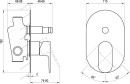 Ravak Eleganta EL 061.00CR.O2 X070218 bateria prysznicowa jednouchwytowa podtynkowa 2-drożna chrom