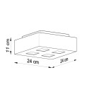 Sollux Plafon MONO 4 czarny