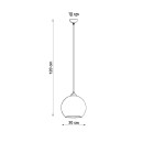 Sollux Lampa wisząca BALL transparentny