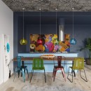 Sollux Lampa wisząca BALL szampański