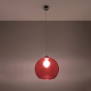 Sollux Lampa wisząca BALL czerwona