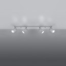 Sollux Plafon RING 4L biały