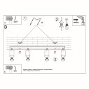 Sollux Plafon RING 4L biały