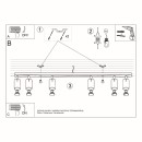 Sollux Plafon RING 6L czarny