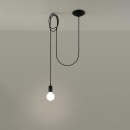 Sollux Lampa wisząca EDISON 1 LONG czarny