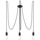 Sollux Żyrandol EDISON 3 czarny