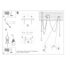 Sollux Żyrandol EDISON 3 czarny
