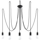 Sollux Żyrandol EDISON 5 czarny