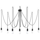 Sollux Żyrandol EDISON 7 czarny