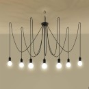 Sollux Żyrandol EDISON 7 czarny