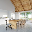 Sollux Lampa wisząca CASCO biała/naturalne drewno