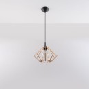 Sollux Lampa wisząca POMPELMO naturalne drewno