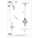 Sollux Lampa wisząca POMPELMO naturalne drewno