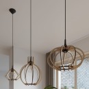Sollux Lampa wisząca POMPELMO naturalne drewno