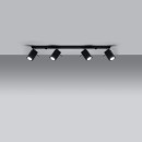 Sollux Plafon MERIDA 4L czarny