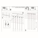 Sollux Lampa wisząca PASTELO 5 czarna