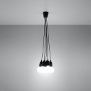 Sollux Lampa wisząca DIEGO 5 czarna