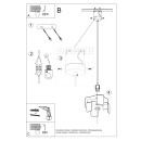 Sollux Lampa wisząca TULIP czarny