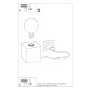 Sollux Lampa biurkowa ARIZ naturalne drewno