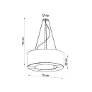 Sollux Żyrandol SATURNO 70 biały