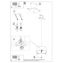 Sollux Żyrandol SKALA 30 czarny