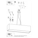 Sollux Żyrandol SANTA 120 czarny