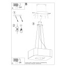 Sollux Żyrandol URANO 60 czarny