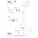 Sollux Żyrandol SKALA 100 czarny