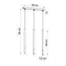 Sollux Lampa wisząca MOZAICA 3L czarny/miedź