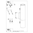 Sollux Kinkiet LOOPEZ czarny/chrom